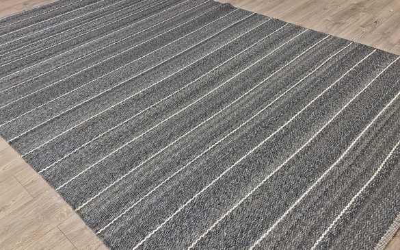 KEL-CRISOP-Kelim-Charcoal-Ivory-Polyfibre