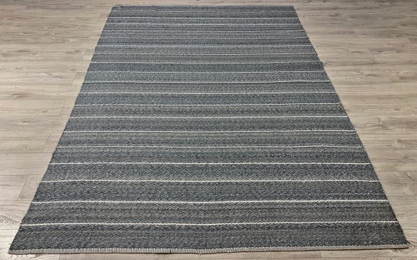 KEL-CRISOP-Kelim-Charcoal-Ivory-Polyfibre