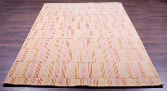 PAL-wool&silk-182x264_sandy/pink stripes_beige