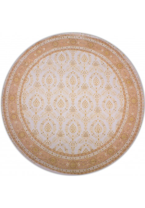 JPR4-14x14-wool&silk-beige/gold-Round 